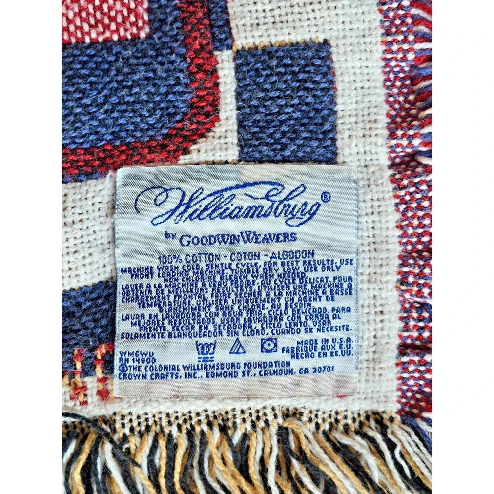 Goodwin Weavers Colonial Williamsburg Tavern Throw Blanket Wall Tapestry 66x48